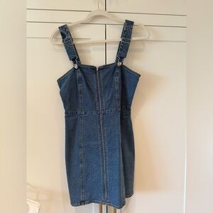 denim overall dress